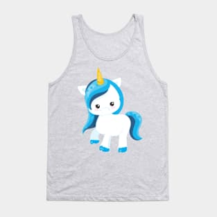 Cute Unicorn, Magic Unicorn, Winter, Snowflakes Tank Top